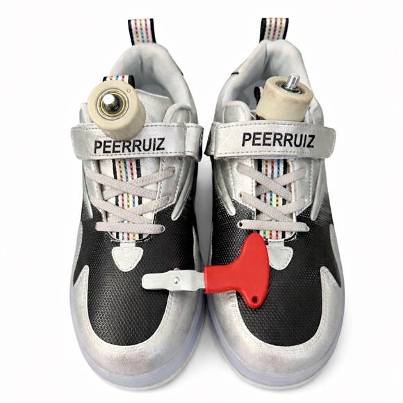Peerruiz LED USB Chargeable Adult Heely’s Multi-Colored Lights Size 41 Unisez - Picture 2 of 15